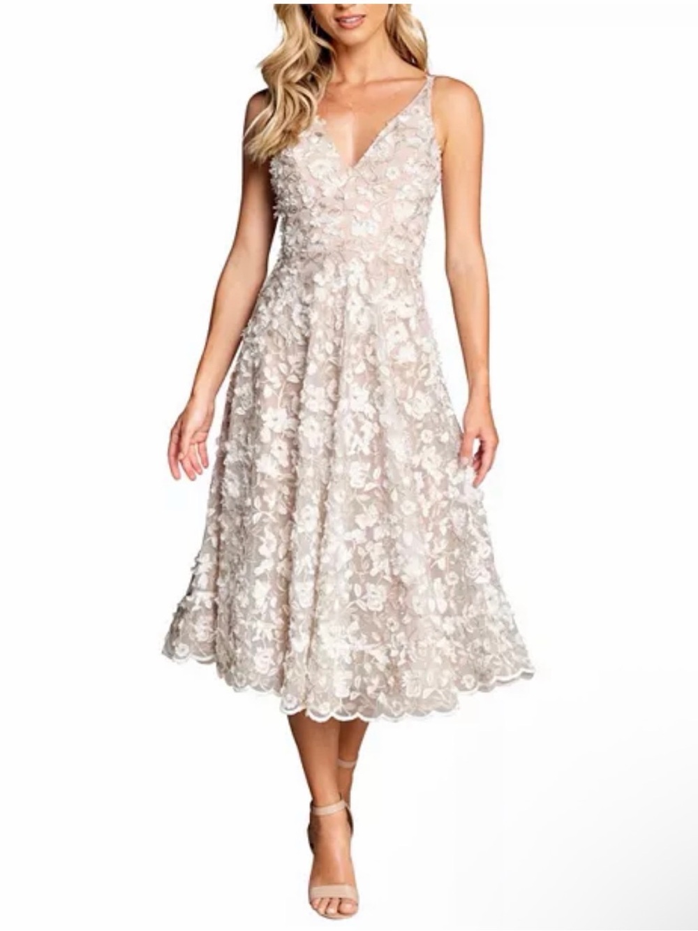 Dress the Population NWOT Elisa Lace Midi Dress